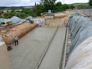 Neubau Blockkraftheizwerk (Erstellen einer Bodenplatte), HGW Weißenburg